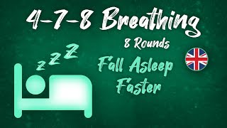 Guided 478 breathing  easy breathing technique to fall asleep quickly  8 rounds [upl. by Abbottson]