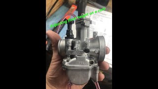 How To  Check Carburetor Float Level on Keihin Carb [upl. by Lefton]