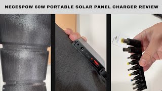 NECESPOW 60W Portable Solar Panel Charger Review [upl. by Wildermuth]