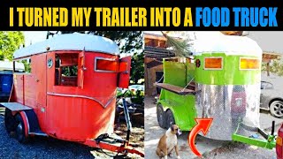 DIY Horse Trailer Conversion Into A Food Truck Buisness  Concession Trailer [upl. by Aninnaig298]