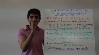 Edexcel AS Economics  20 Marker Exam Technique [upl. by Pennington767]