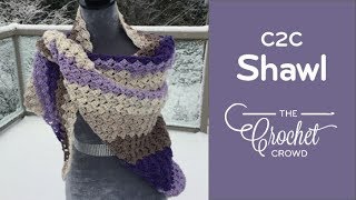 Easy Crochet Corner to Corner Shawl Pattern [upl. by Auhsuj]