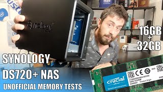 Synology DS720 NAS  Unofficial 16GB and 32GB Memory Upgrade Tests [upl. by Eidas]