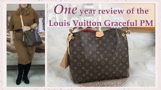 💛 Louis Vuitton Graceful PM  One year review 🤩 [upl. by Larrisa390]