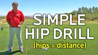 Simple Golf Hip Turn Drill to Get More Distance [upl. by Oirramed]