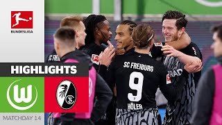 VfL Wolfsburg  SC Freiburg 01  Highlights  Matchday 14 – Bundesliga 202324 [upl. by Suoiluj]