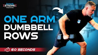 One Arm Dumbbell Row BEST BACK EXERCISE [upl. by Feliks]