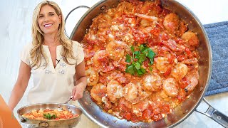 How to Make Shrimp Saganaki  Shrimp Greek Style [upl. by Asaeret783]