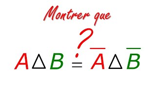 La différence symétrique 1 Bac SM Biof [upl. by Yoj]