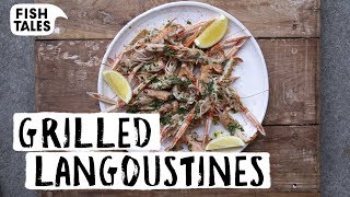 Grilling LANGOUSTINES Norwegian Lobster  Bart van Olphen [upl. by Jammin]