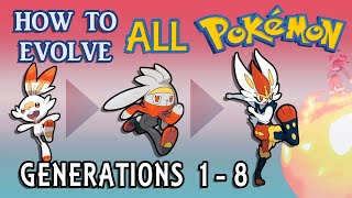 How To Evolve All Pokémon All Generations 18 [upl. by Hardunn]