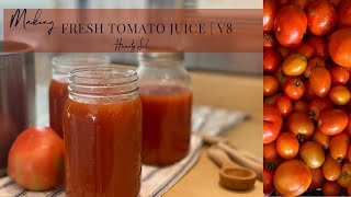 Making Healthy and Delicious Tomato Juice  The Best V8 Juice Recipe [upl. by Oyam]