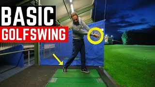 THE MOST BASIC GOLF SWING IN SLOW MOTION [upl. by Bounds]