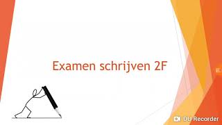 Examen schrijven 2F [upl. by Yawnoc]