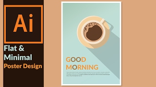 Designing a Minimal amp Flat Design Poster in Adobe illustrator [upl. by Felix]