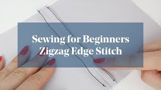 Finish Edges of Fabric Zigzag Stitch Sewing for Beginners [upl. by Burch]