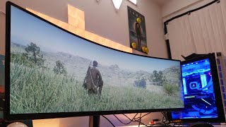 This Samsung 49 inch super ultra wide monitor is amazeballs  Samsung CRG9 review [upl. by Annot]