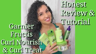 Garnier Fructis Curl Nourish and Garnier Curl Treat Review [upl. by Llekcir]