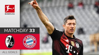 40 Goals Lewandowski Equals Müllers Record  SC Freiburg  FC Bayern München  22  All Goals [upl. by Mullac]