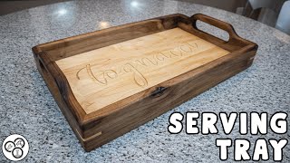 Wooden Serving Tray  Woodworking Gift Ideas  DIY [upl. by Straus30]