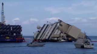 Costa Concordia Parbuckling in 90 Seconds [upl. by Bullock437]