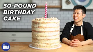 I Made A Giant 50Pound Birthday Cake [upl. by Pliam]