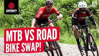 GMBN amp GCN Swap Bikes  Mountain Bike Vs Road Bike Challenge [upl. by Yeaton]