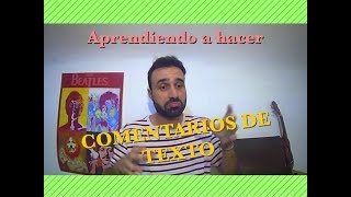 Cómo hacer COMENTARIOS DE TEXTO en FILOSOFÍA [upl. by Aruam]