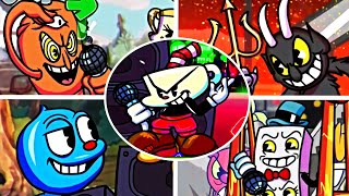 Friday Night Funkin Cuphead Mod  Cuphead a Noisy adventure All Bosses amp Songs [upl. by Esiouqrut167]