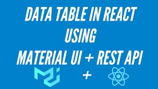 React amp Material UI Data Grid Table Tutorial  Rendering Data Dynamically Using a REST API [upl. by Gerger402]