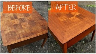 DIY Mid Century Furniture Refinish [upl. by Ididn]