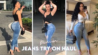 JEANS TRY ON HAUL NEW JEANS ATTENTION FOR CURVY PETITE GIRLS 😍 [upl. by Weinhardt]