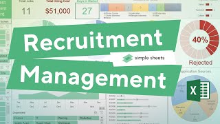 AMAZING Recruitment Management Excel Template and Dashboard [upl. by Ranique]