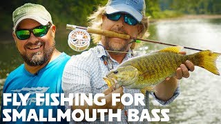 FLY FISHING for Smallmouth Bass Streamers  Poppers [upl. by Aihsia841]