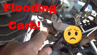 Fixing an Overflowing ATV Carburetor Cleaning a PZ27 Carburetor [upl. by Niknar596]