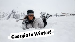 VISIT GEORGIA IN WINTER  First Visit To Georgia  Gudauri Georgia Tour [upl. by Neesay692]