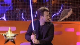 Ewan McGregor Shows Off His Lightsaber Skills  The Graham Norton Show [upl. by Wistrup]