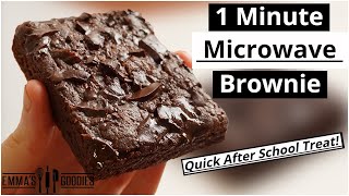 1 Minute Microwave BROWNIE  The EASIEST Chocolate Brownie Recipe [upl. by Aicilram]