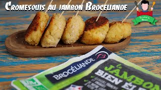 Recette des Cromesquis au jambon Broceliande et mozzarella [upl. by Aiclef277]