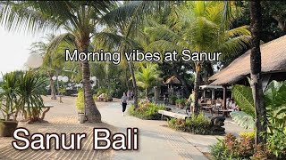 MORNING VIBES WALKING at SANUR BEACH BALI [upl. by Yramesor]