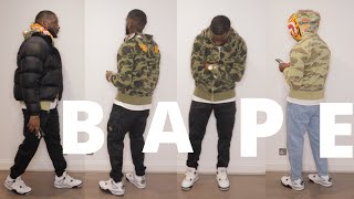 HOW I STYLE MY BAPE HOODIES [upl. by Rosenthal]