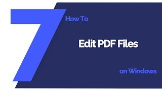 How to Edit PDF Files on Windows  PDFelement 7 [upl. by Atirabrab]