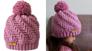 🌈Gorro en ESPIRAL Tejido a Crochet TODAS LAS TALLAS [upl. by Nylteak527]