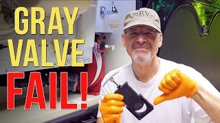 RV Gray Valve Repair — REALTIME DIY Holding Tank Valve Replacement [upl. by Enar]