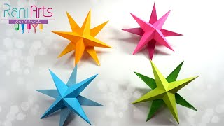 ESTRELLAS 3D de PAPEL Fácil  DIY  3D PAPER STARS easy [upl. by Enohs722]