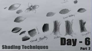 4 Basic Shading Techniques YOU MUST KNOW  Day 6 Part  1  Basics of Pencil Shading [upl. by Rj]