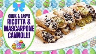 RICOTTA amp MASCARPONE CANNOLI QUICK AND EASY EASTER DESSERT IDEA [upl. by Krein]