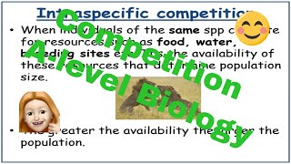 Competition Intraspecific and interspecific competition Alevel [upl. by Apps353]