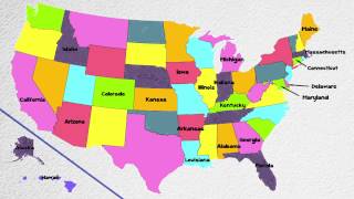 50 states of the United States of America Names and Location [upl. by Anyel]