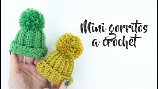 Cómo hacer un mini gorrito a crochet ¡FÁCIL Y RÁPIDO [upl. by Tekla]